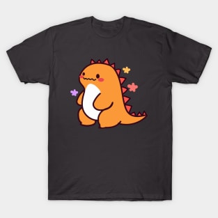 Kawaii cute orange dinosaur T-Shirt